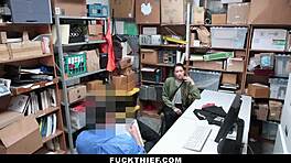 Cutie Asia ditangkap curi, sekarang hisap dan kongkek keras! Wah! 😲