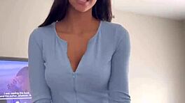 pov sexet ebony luder beder om sæd på ansigtet