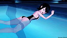 Mavis din Hotel Transilvania se poartă obraznic la piscină în acțiune sexy de crossdressing! 🏊‍♀️