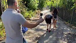 Dört Adam Sahilde Yabancı Kızı Sert Sikiyor