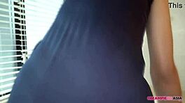 Szégyenlős thai amatőr harisnyában kap rendetlen creampie-t