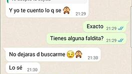 Latinoväninna bönar om en till knull på webbchatt medan flickvän är borta del 4