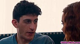 Styvmamma Natasha Nice börjar med avsugning, sen knullar hon med pattarna styvson Nick innan hon rider hans kuk på sin våta fitta