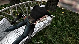 大奶少女邀请家伙肛交三人行