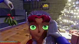 تين تيتانز بيكسل بيري في أكشن 3دي ساخن! يا إلهي، ركوب أنال ده!