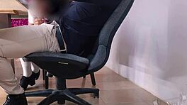 학생, 수업에서 지저분 블로우잡 후 선생님 뱅