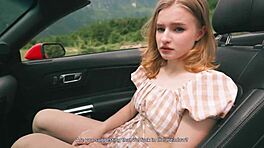 Stepsister strips for gas and gets nailed in the woods