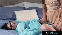 Girlsway - Anxious Lesbian Leana Lovings Hides at Home with Secret Girlfriend's Support