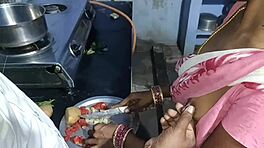 Indian village couple bangs doggy style in kitchen homemade