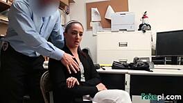 Stepmom and stepdaughter caught stealing, bent over and fucked hard in reality