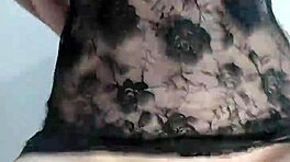 Young wife takes deep creampie with hairy close-up cum action