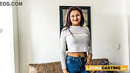 I'm a cute Mexican redhead teen in my first homemade casting video.