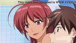 Madrastra seduce a hijastro joven con tetas enormes en hentai