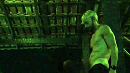 Černá mladá 18+ klečí v podřízenosti pro foukání a prsa šukání