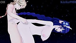 Genshin Impact hentai: an erotic scene of Raiden Shogun and Faruzan