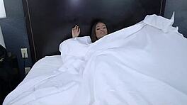 Step brother casually bangs teen sister’s ass after shower