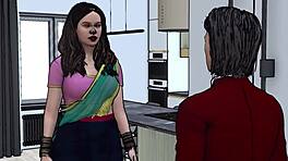 Exclamatory-Provocative Indian Desi Step Mother Fucked Hard by Step Son in Wild Gangbang!