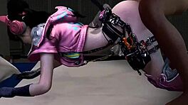 ये 3डी कॉसप्ले स्लट सेक्सी लिंगरी में अपनी गीली चूत को जोर से पाउंड करवाती है!