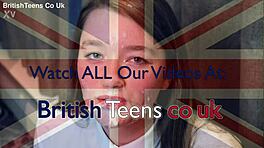 Brittisk 19-årig brunett amatör får första cumshot i het kompilation