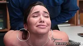 Breast size Taped 18 year old sucks big black cock while in police uniform