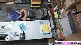 Big ass teen punished for shop lifting