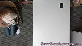 Tattooed babe sucks small tits and gets a spy cam cockslut creampied