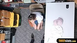Teen thief stripped and punished with hard fucking