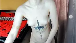 teen girl chats on webcam