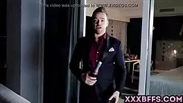 New Year's group fun with teen blowjobs