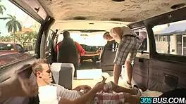 bree olson, that pornstar babe, fucks a couple dudes on a bus in public