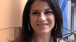 filthy teen sucks giant ding-dong with sloppy rough blowjob