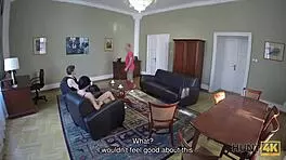 In this Czech porn video, an extraordinary sexually attractive young girl receives money for a ring through blowjob skills