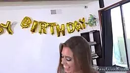 amateur fun party blind birthday surprise blowjob
