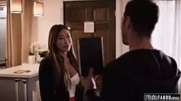 Survive Asian girlfriend catches boyfriend in the act