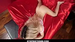 Tiny blonde stepsister craves her stepbrother's monster cock POV 😍