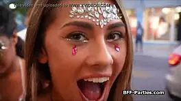 After Party Fourway with Slutty Girlfriends in Bikini POV Sex Tape