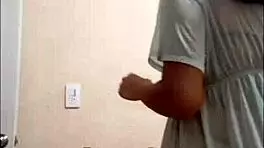 Sucking technician's cock then bending over 😏