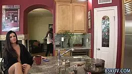 Brunette Pornstar Boldly Eats Teen Pussy in HD