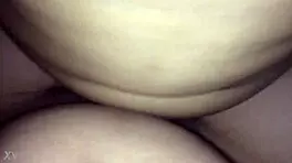 My girlfriend rides me hard in anal sex.