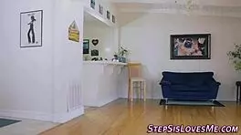 Teen Stepsis Bent Over.