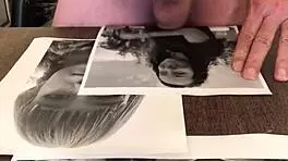 young teen masturbates shaved pussy close-up while mature woman watches cumshot tribute