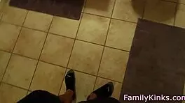 Stepsister Sucks And Tastes Brother's Cum.