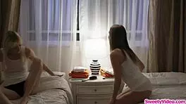 Teen sneaks a lick on dorm manager in the shower