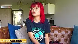 Petite Innocent Redhead Latina Gets Intense Doggystyle Fuck