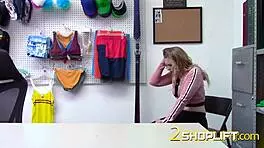 18-year-old blonde teen gets punished for shoplifting
