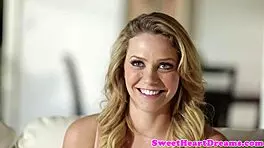 Lesbian beauty enjoys oral from girlfriend