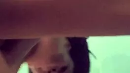 Wife sucks teen cock bent over