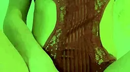 Sexy Young 18+ European Girl in Lingerie Masturbating