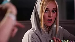 Petite Teen Couple Engages in Mutual Oral Pleasure