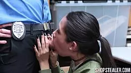 Little skinny teen criminal sucks cock in group reality doggystyle